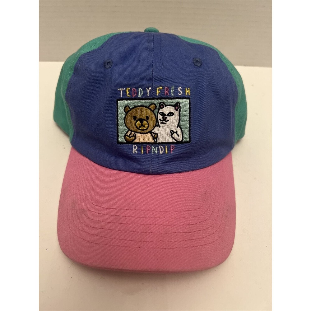 Super Rare Teddy Fresh x RipNdip Hat Color Dad Cap Discontinued Adjustable